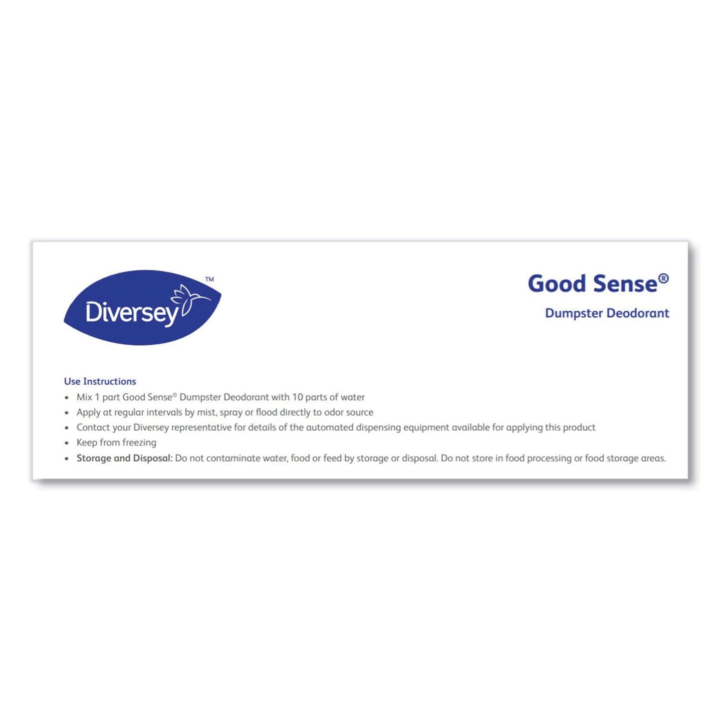 Diversey Good Sense Dumpster Deodorant, Cherry, 5 gal (DVO95618635)