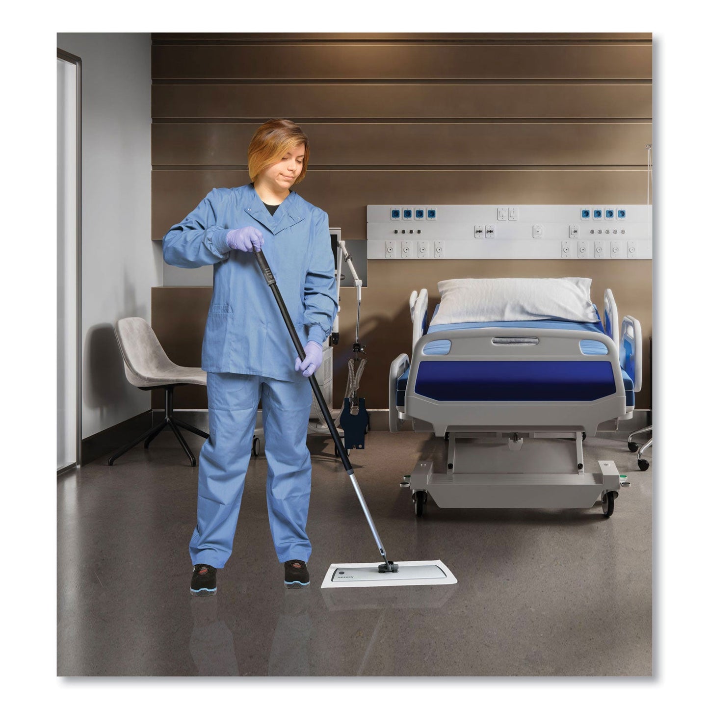 Diversey EasyMop Single-Use Microfiber Mop, 16 x 5.3, 10/Carton (DVOD1232213)