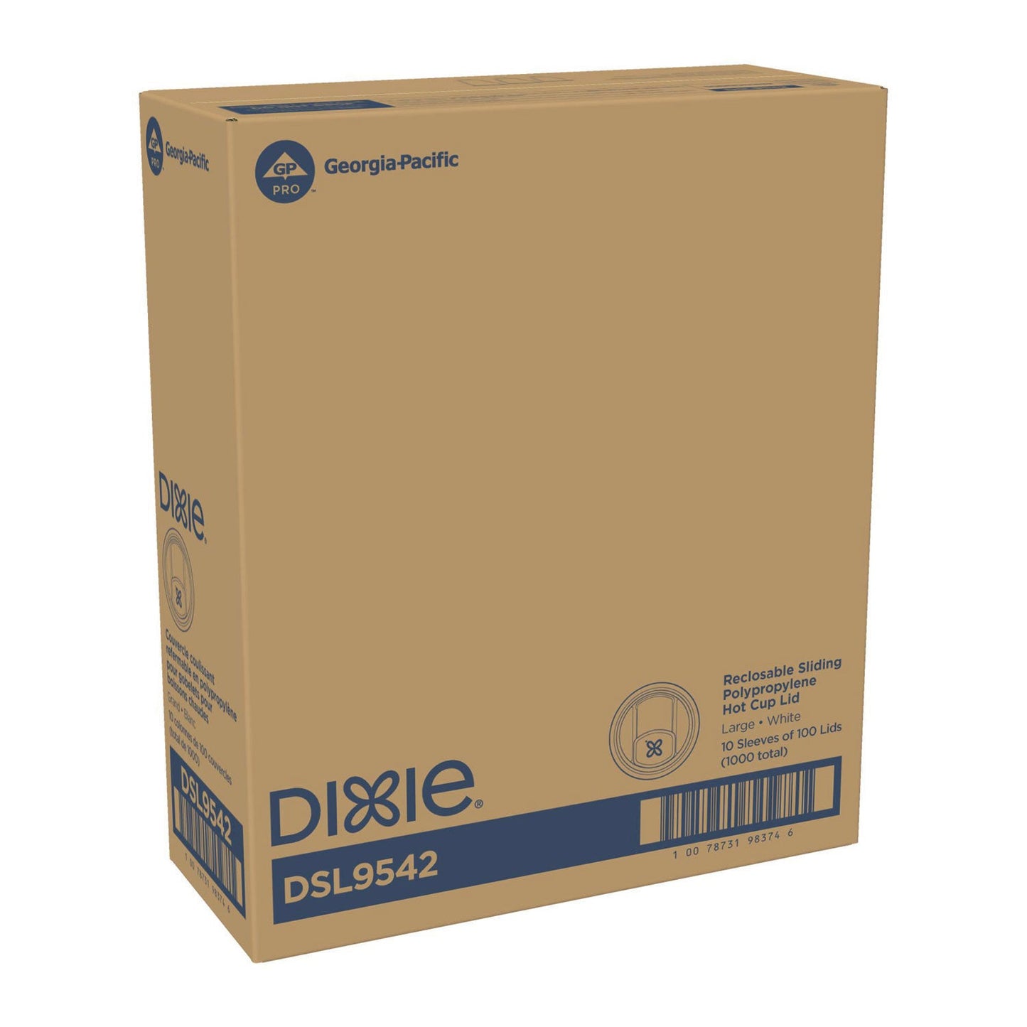 Dixie Smart Top Reclosable Lids for Hot Cups, Fits 10 oz to 20 oz Cups, White, 1,000/Carton (DXEDSL9542)