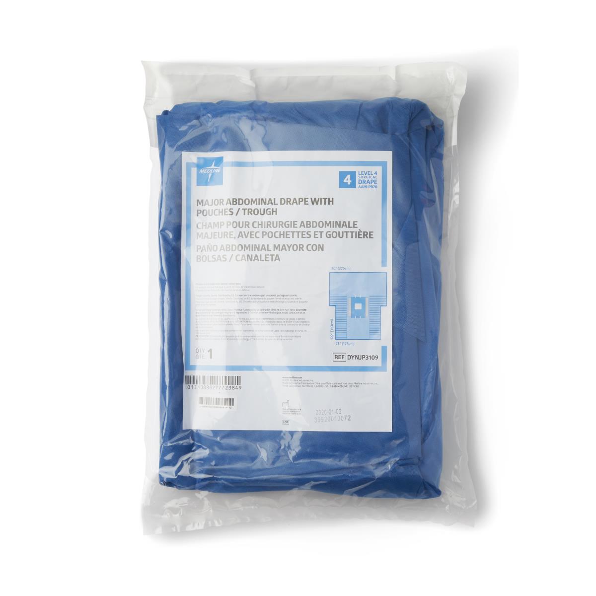 sterile-major-abdominal-drape-14-x-12-fenestration-with-adhesive-and-two-11-x-30-fluid-collection-pouches-with-hook-and-loop-closure-102-x-122-x-78-1-ea-dynjp3109h_1