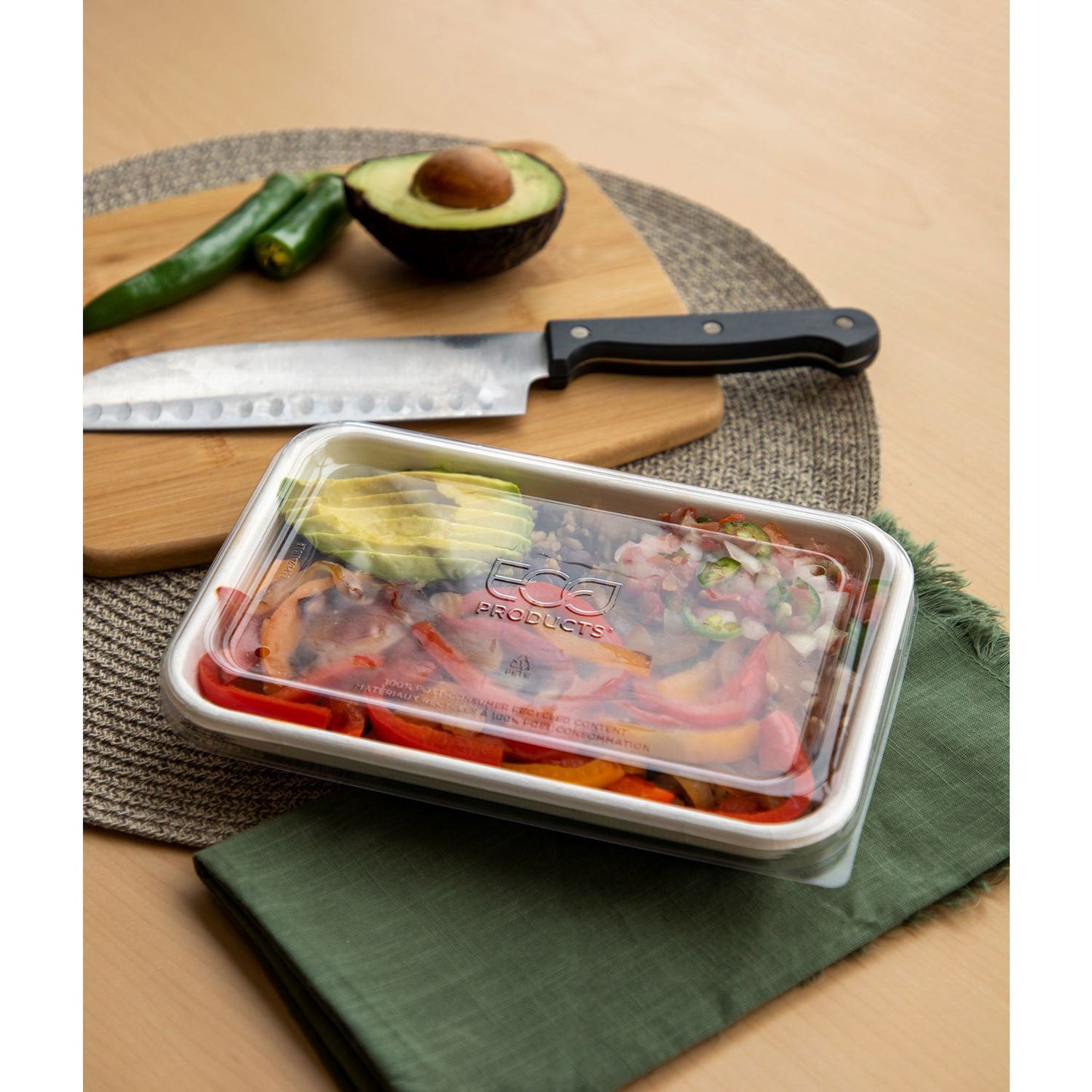 Eco-Products WorldView 100% Recycled Content Lid, 7 x 1.75, Clear, Plastic, 200/Carton (ECOEPSCRC107LIR)