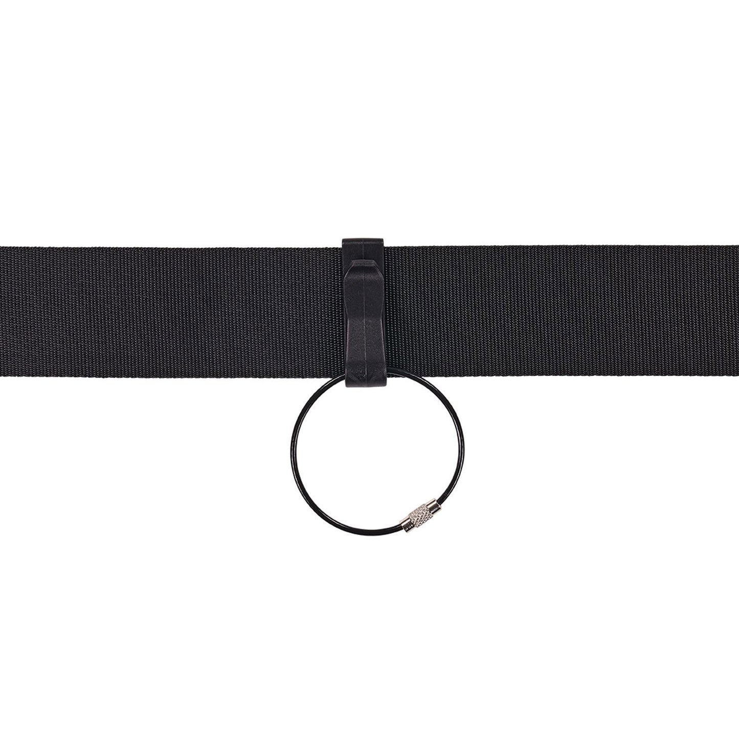 Ergodyne Arsenal 5719 Wire Cable Key Ring, 1.88" dia, Iron, Black, 10/Pack (EGO13722)