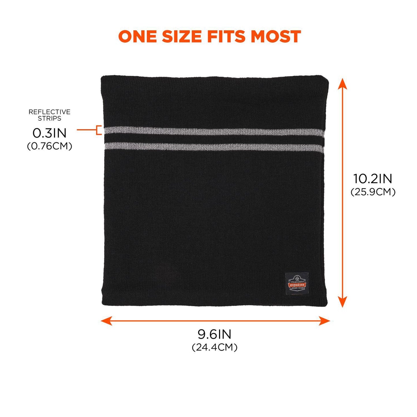 Ergodyne N-Ferno 6961 Reflective Winter Neck Gaiter, One Size Fits Most, Black (EGO16959)