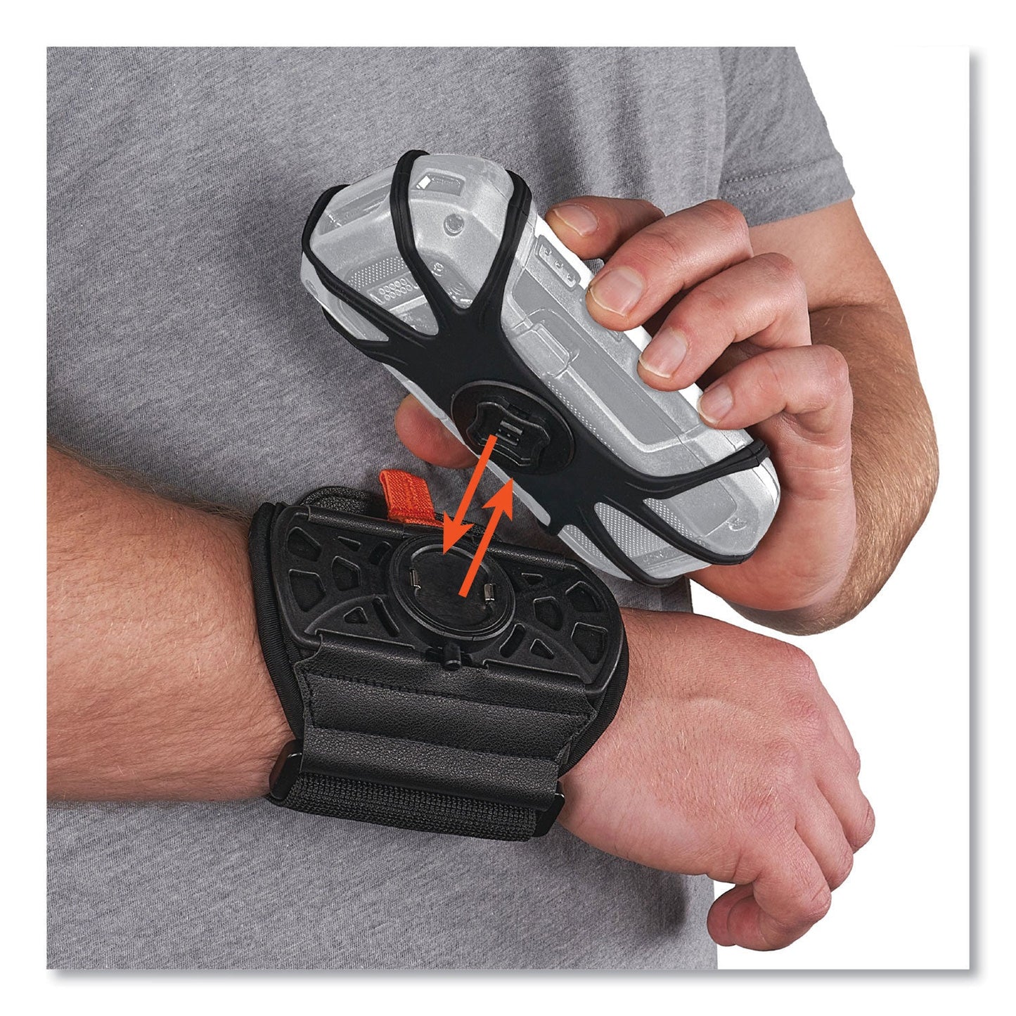 Ergodyne Squids 5545 Arm and Wrist Scanner Mount, Medium, 7 x 8.5 x 1.5, Elastic, Black (EGO19144)