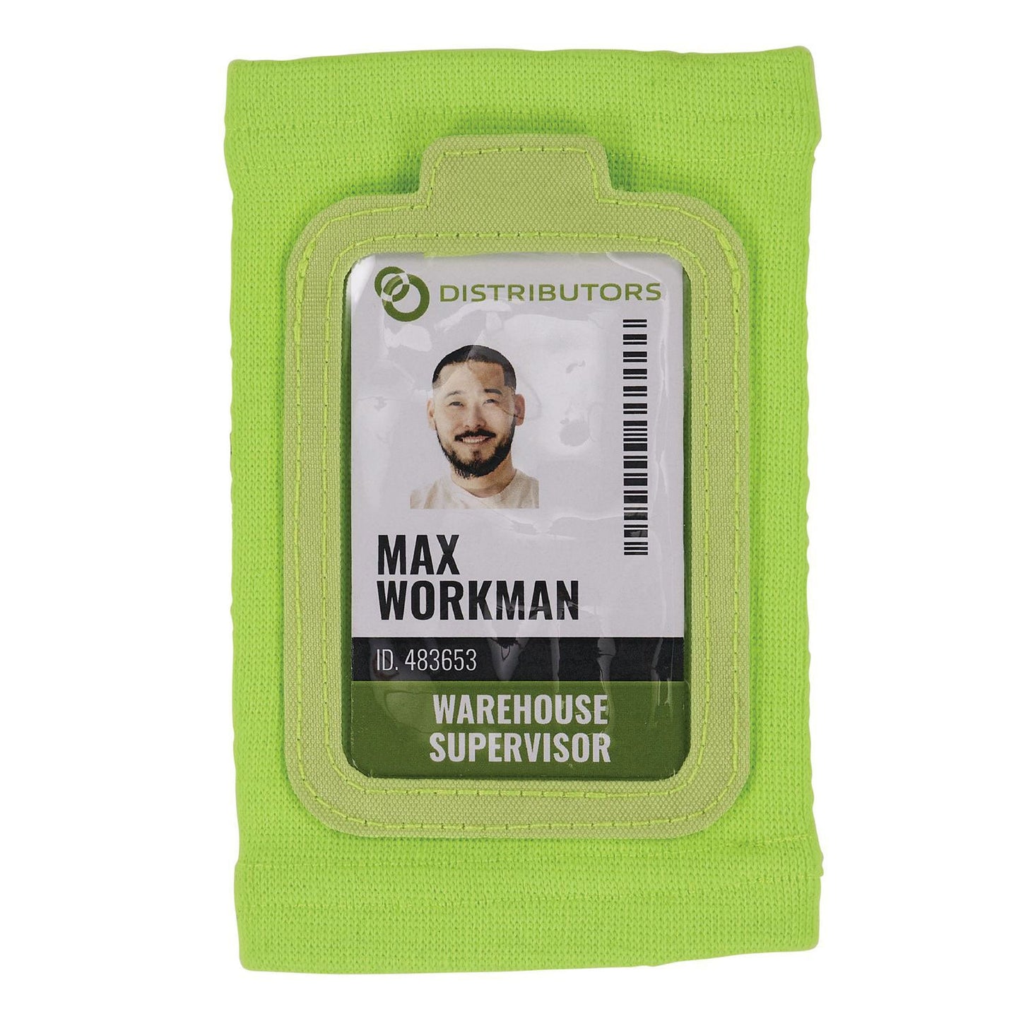 Ergodyne Squids 3388 Wrist ID/Badge Holder, Vertical, Lime 3.5 x 5.5 Holder, 2.75 x 3.75 Insert (EGO19962)