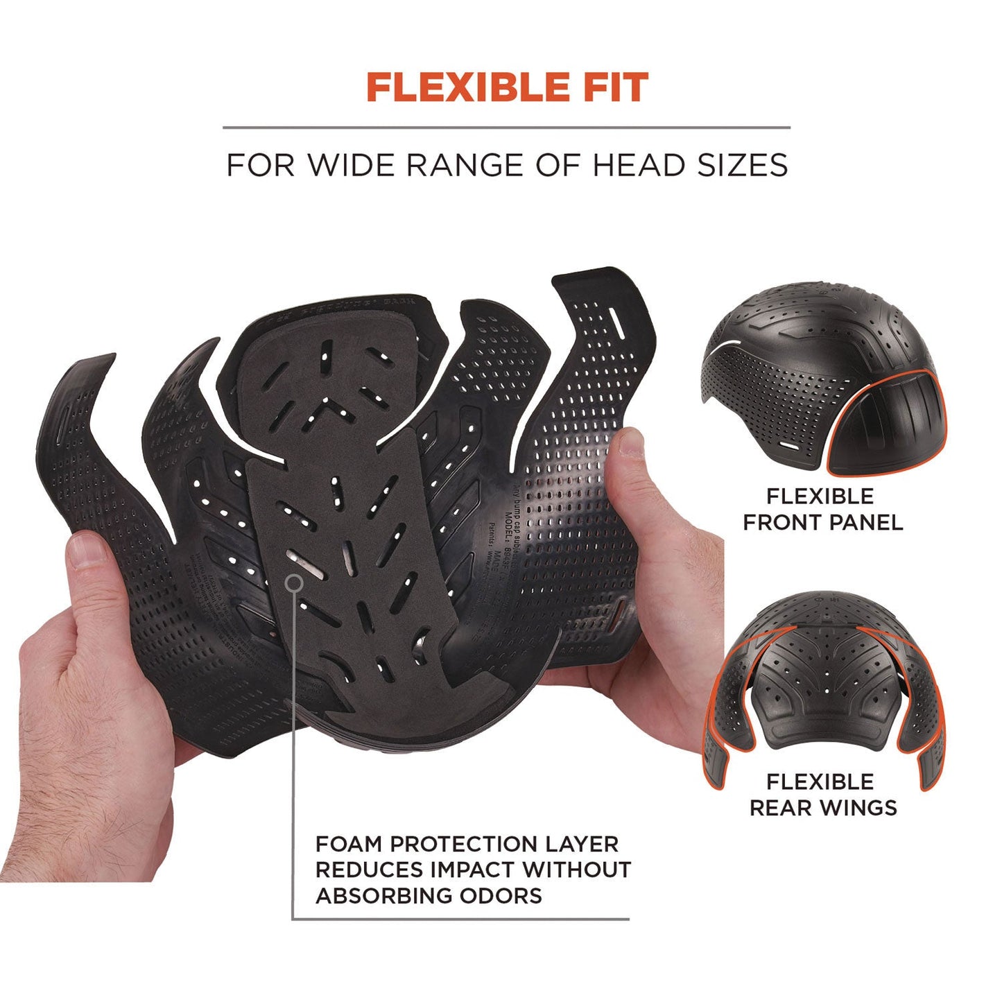 Ergodyne Skullerz 8941 Dreadlock Tube and Bump Cap Insert, Large/X-Large, Black (EGO23421)