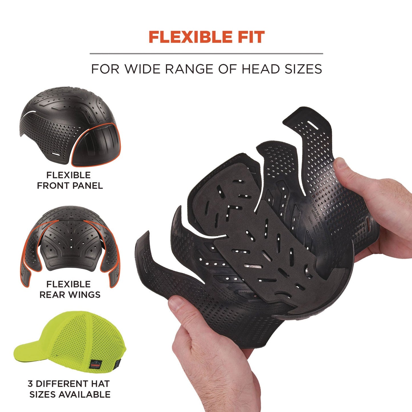 Ergodyne Skullerz 8947 Lightweight Baseball Hat and Bump Cap Insert, X-Large/2X-Large, Lime (EGO23458)