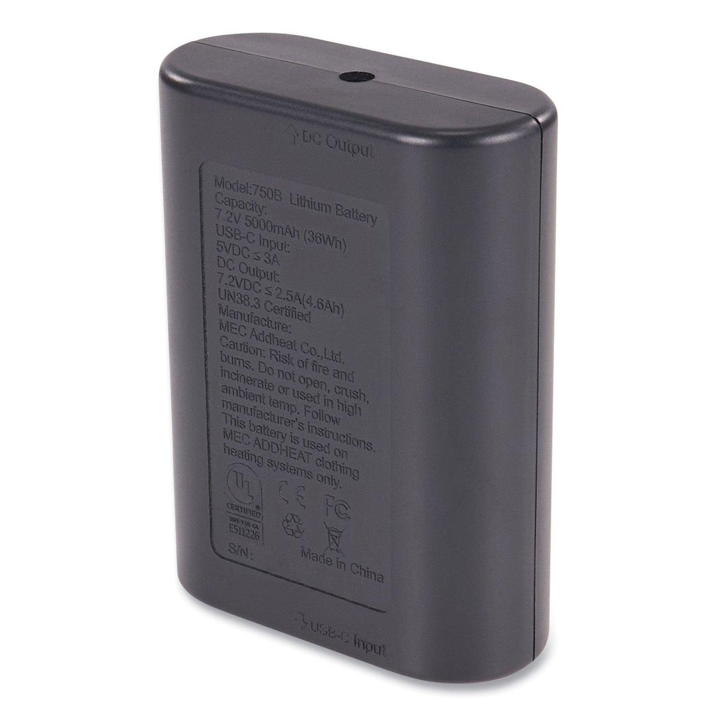 Ergodyne N-Ferno 6495B Portable Battery Power Bank with USB-C Cord, 7.2 V (EGO41801)
