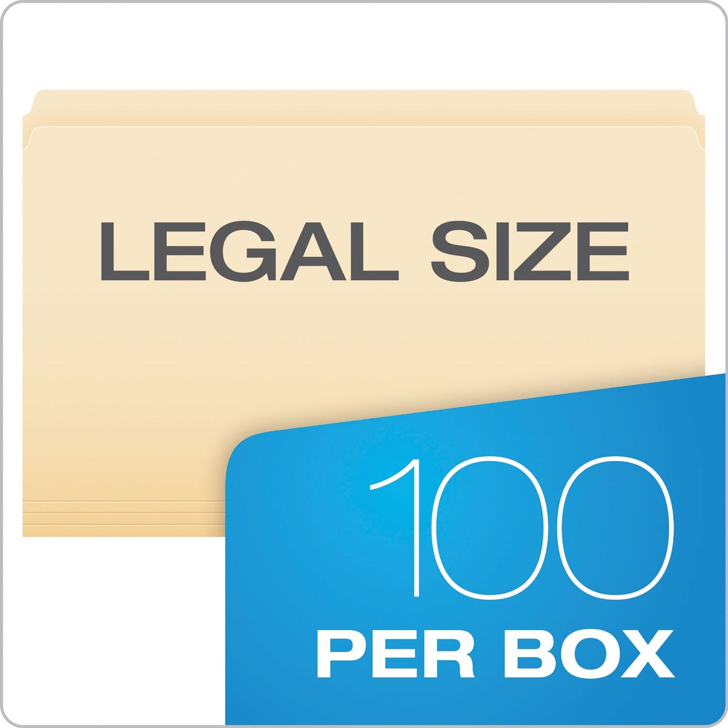 Pendaflex Manila File Folders, Straight Tab, Legal Size, 100/Box (ESS753)
