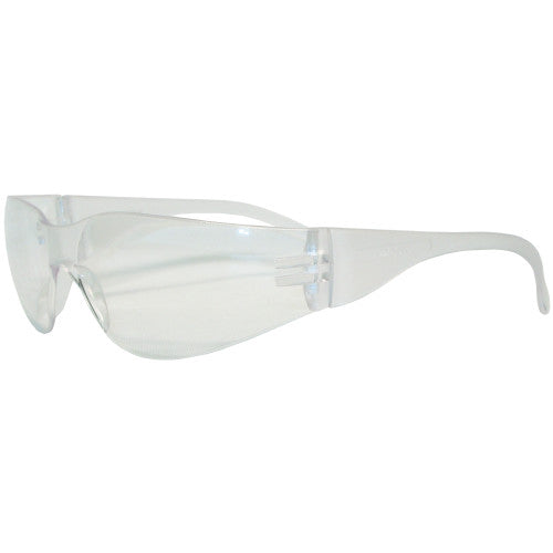 Safety Zone® Comfort Eyewear Safety Glasses, Clear Lens, Frost Frame, Box of 12 (SZNEW-V100C)