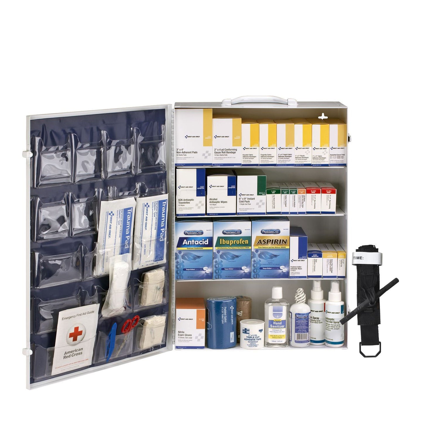 First Aid Only 150 Person ANSI B 4 Shelf Cabinet, 1,462 Pieces, Metal Case (FAO91341)