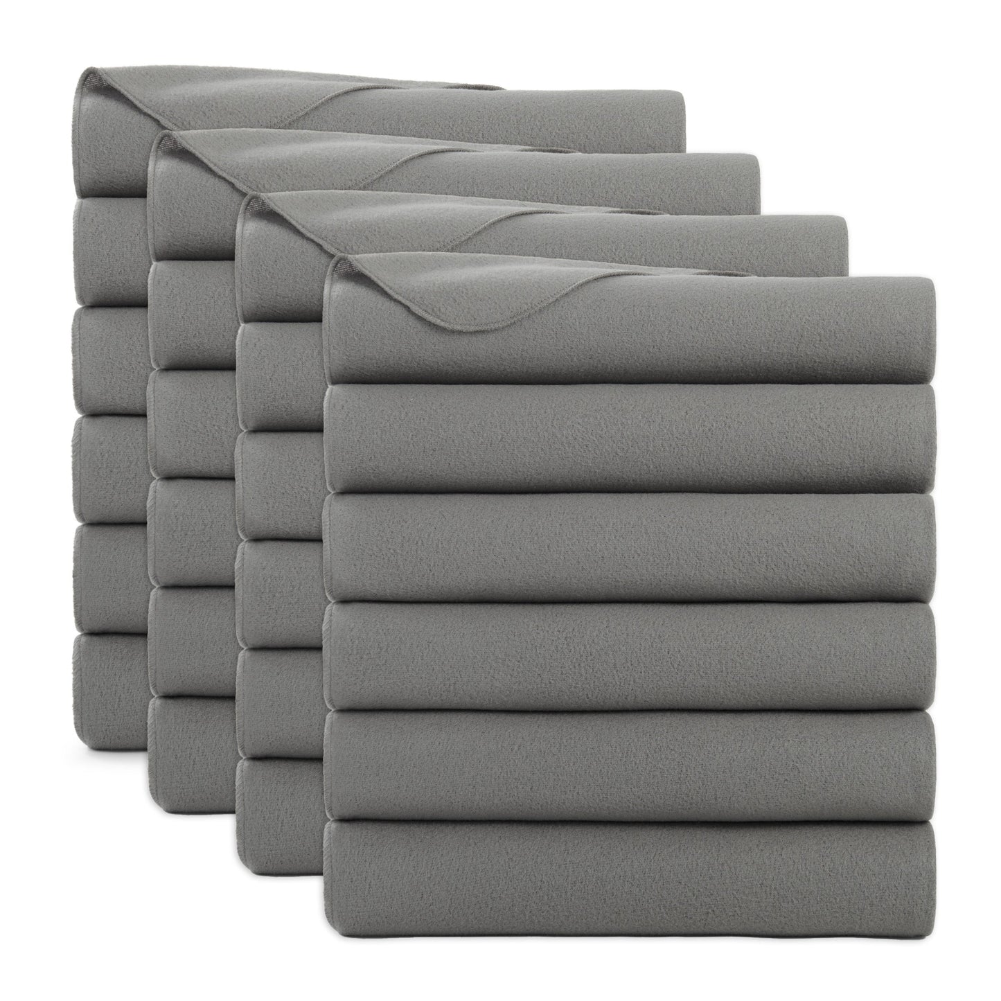 Arkwright Home® Cozy Soft Polar Fleece Throw 50x60 Light Grey, 24/Case (FLC-PLR-5060-6PK-GY)