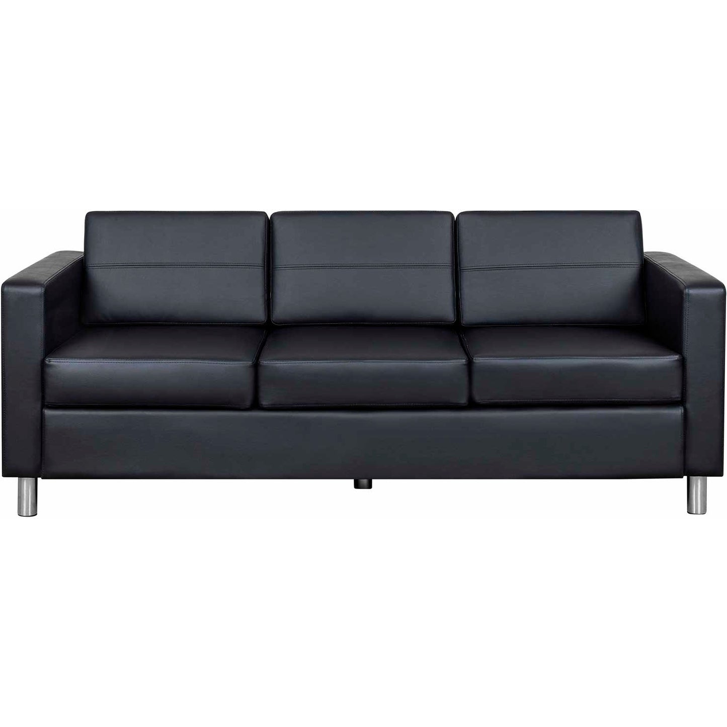 Interion Antimicrobial Upholstered Leather Sofa, Black (WB695737-AM)