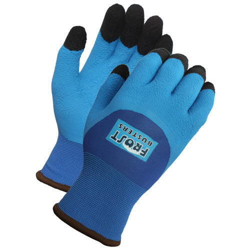 Safety Zone® Latex Crinkle Coated Winter Gloves 15G Blue Lrg, 12/Pack (SZNGCL15BL)