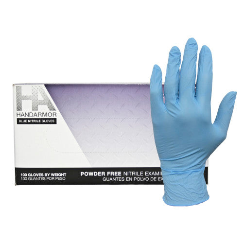 Hand Armor® Disposable Nitrile Gloves, Powder Free, Blue, 5 mil, Large, Box of 100 (HOSGDNPF101L)