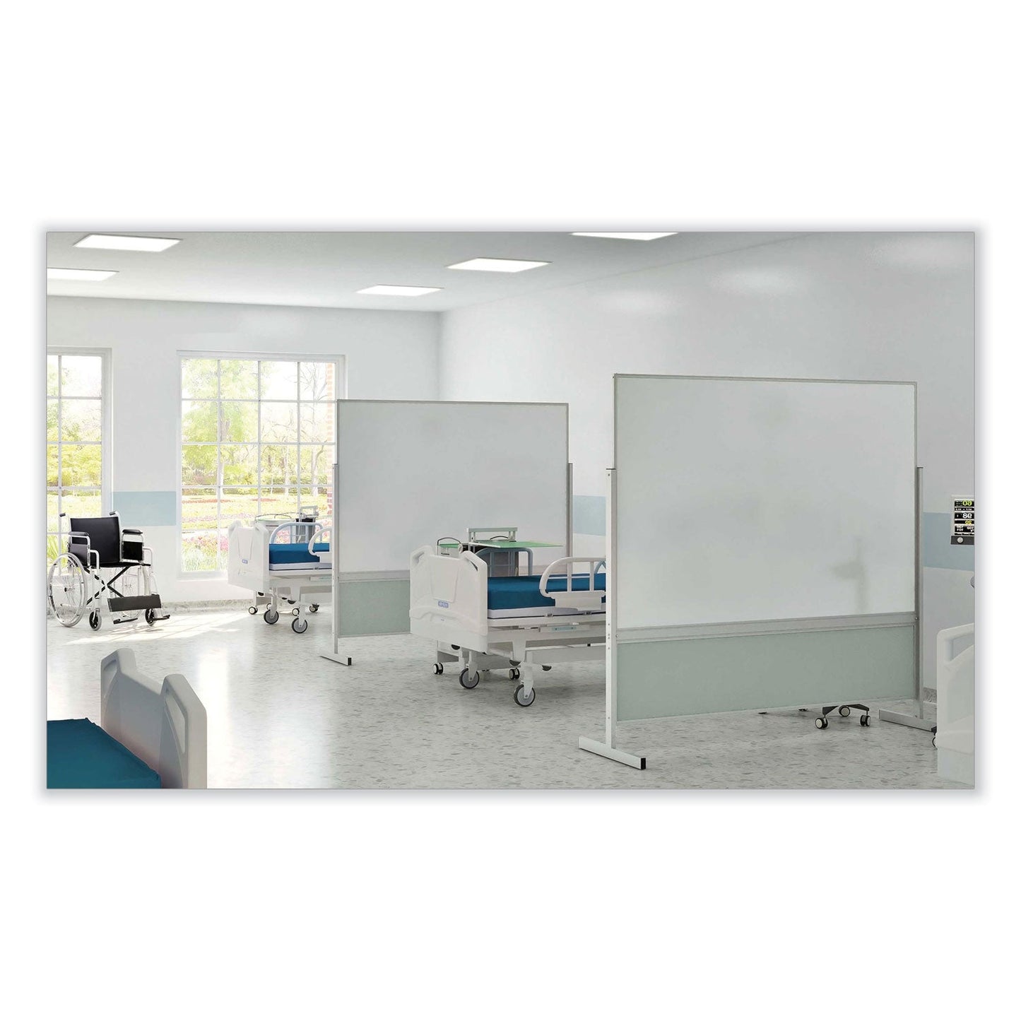Ghent Double-Sided Magnetic Porcelain Whiteboard, Caramel Vinyl Tackboard w/Aluminum Frame, 50.5x72.88 (GHEFPM1M164183)