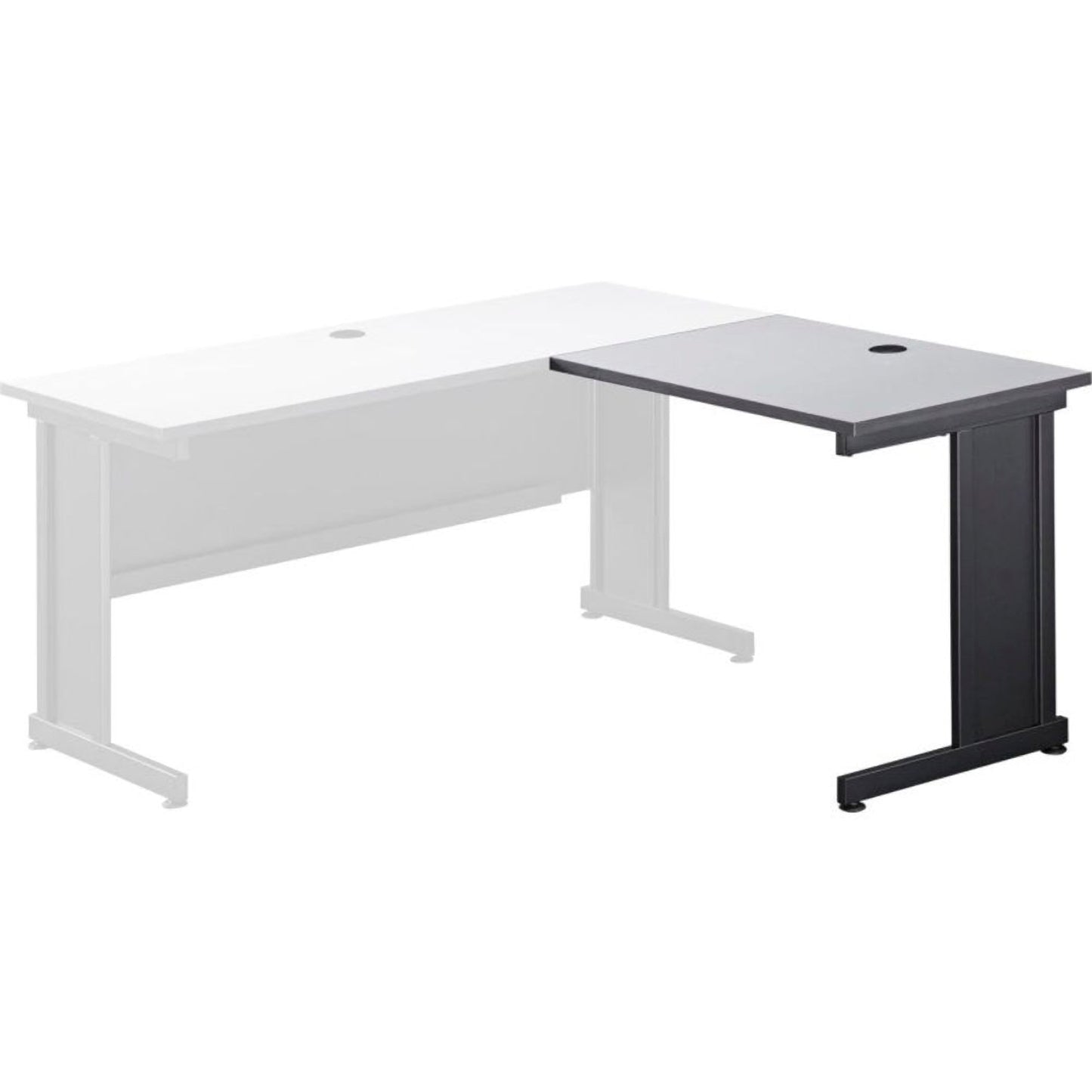 Interion 36"W Right Handed Return Table, Gray (WB240269GY)