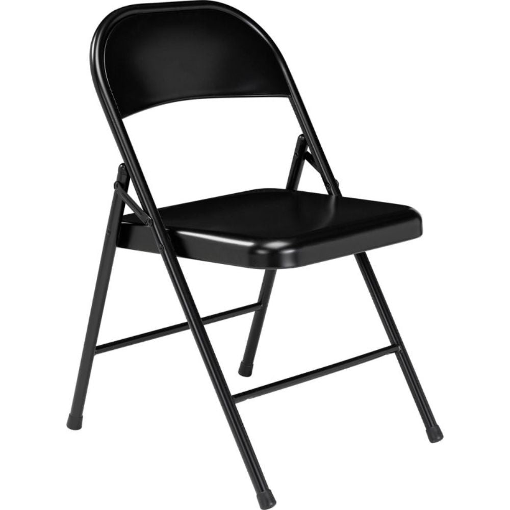 Interion Folding Chair, Steel, Black (WB324501BK)