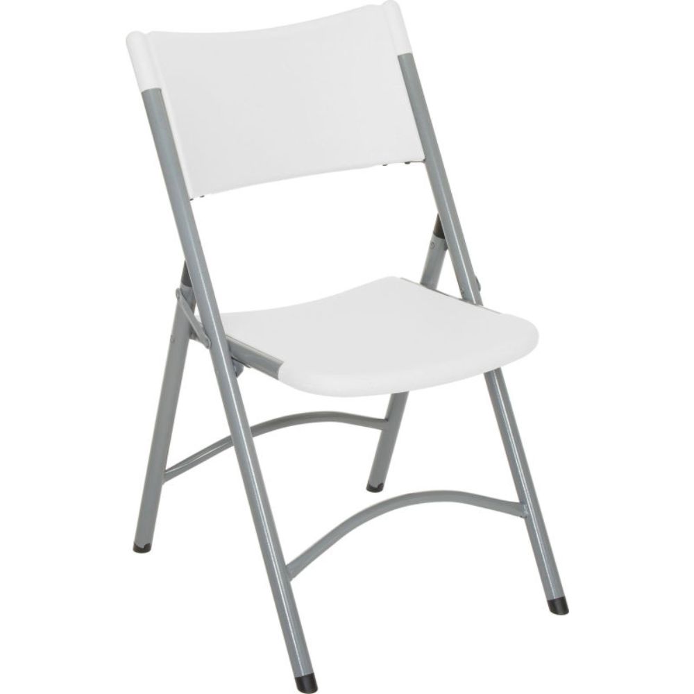 Interion Folding Chair With Mid Back, Resin, White (WB695540)
