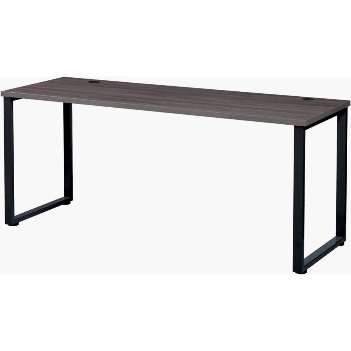 Interion Open Plan Office Desk - 72"W x 24"D x 29"H - Charcoal Top with Black Legs (WB695591)
