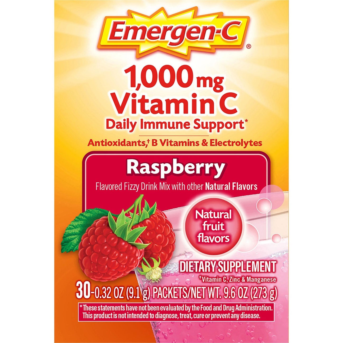 GlaxoSmithKline Raspberry Vitamin C Drink Mix - For Immune Support - Fruit, Raspberry - 1 / Each (PFYCS130201BX)