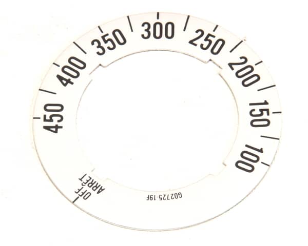 Garland G02725-19 Dial Insert (Off/450F/100F) (GLG02725-19)
