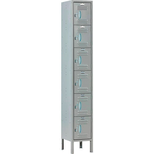 Global Industrial Capital 6-Tier 6 Door Locker, 12"W x 15"D x 78"H, Gray, Assembled (WB292816)