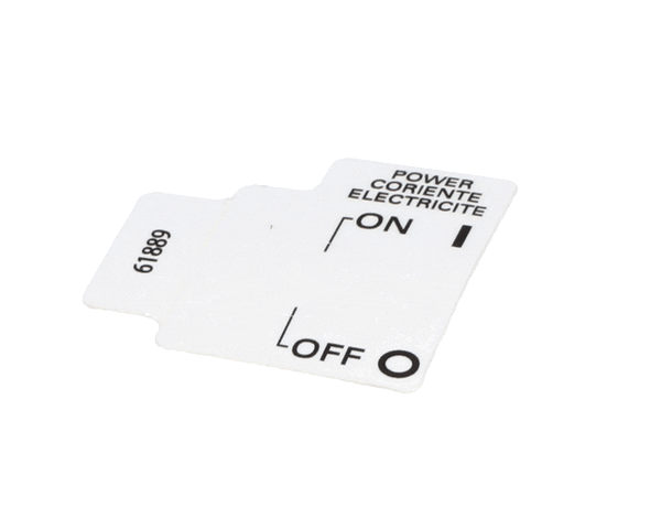 Crathco Grindmaster Cecilware 61889 Label, Power On/Off Pic (GM61889)