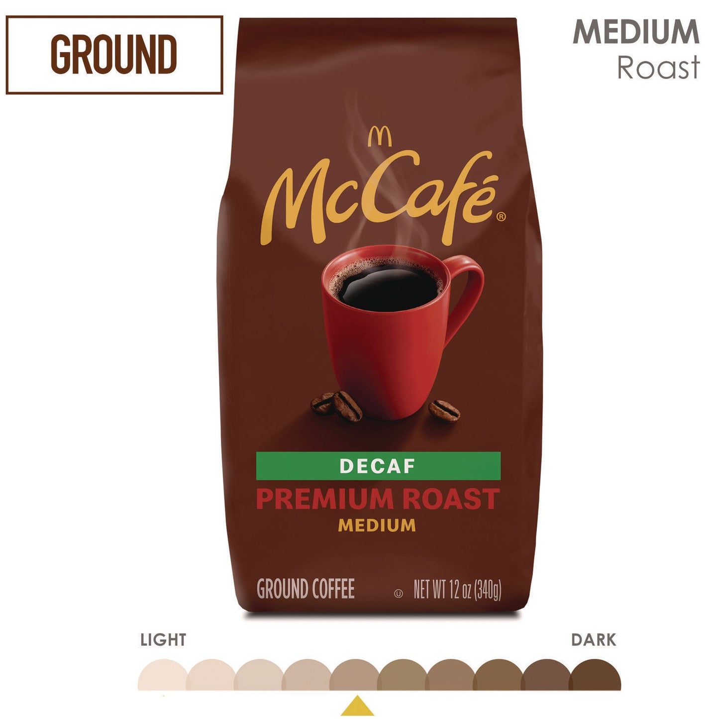 Nestlé Ground Coffee, Premium Roast Decaf, 12 oz Bag (GMT5534EA)