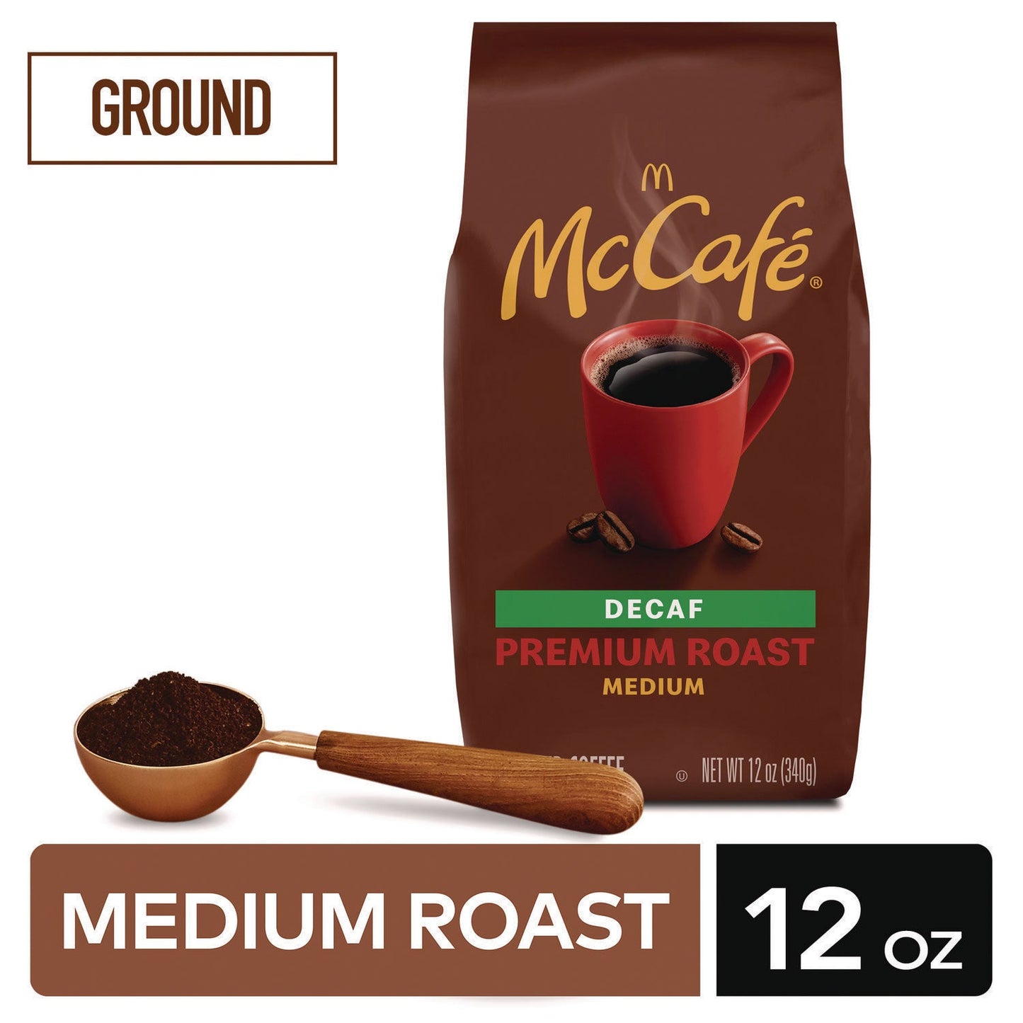 Nestlé Ground Coffee, Premium Roast Decaf, 12 oz Bag (GMT5534EA)