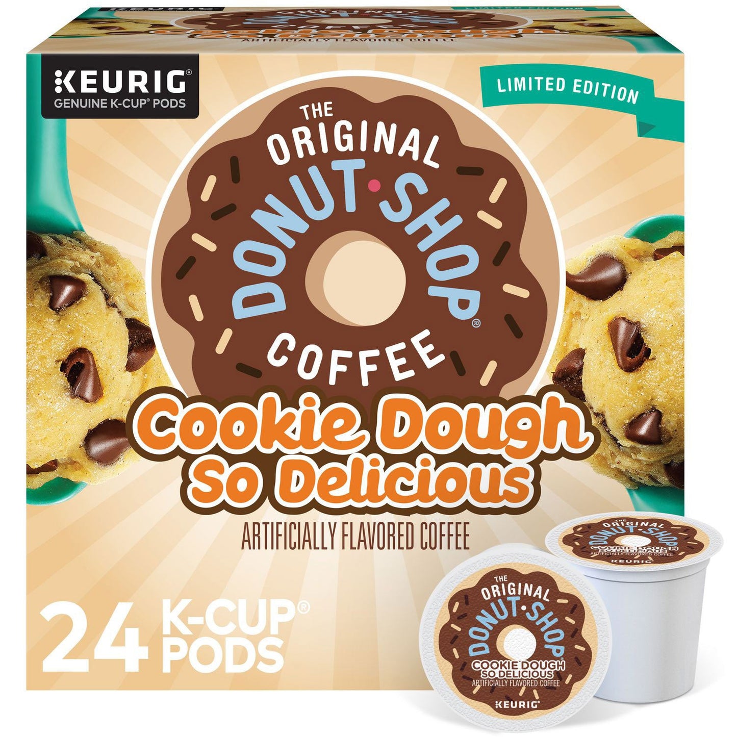 The Original Donut Shop Cookie Dough So Delicious K-Cups, 24/Box (GMT9534)
