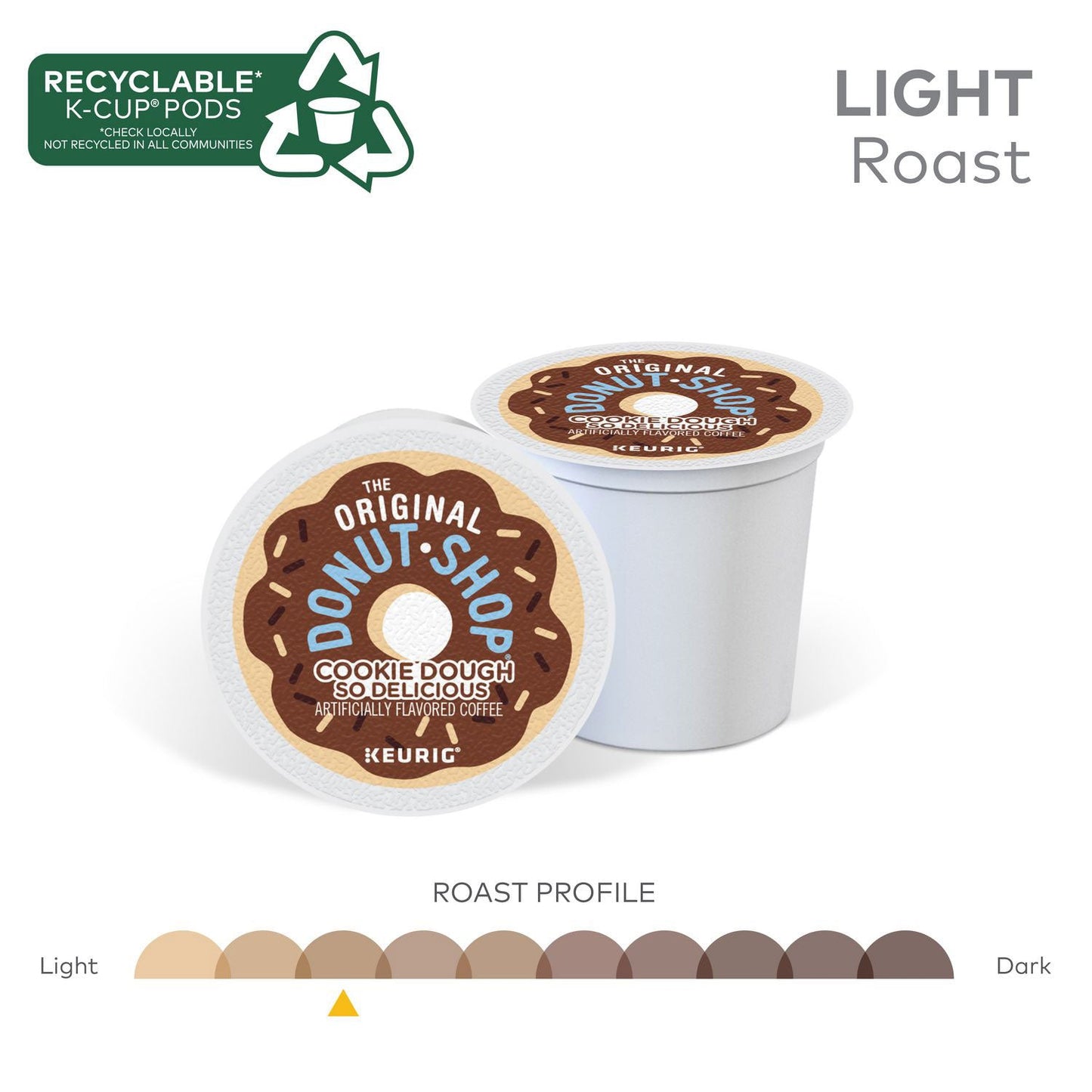 The Original Donut Shop Cookie Dough So Delicious K-Cups, 24/Box (GMT9534)
