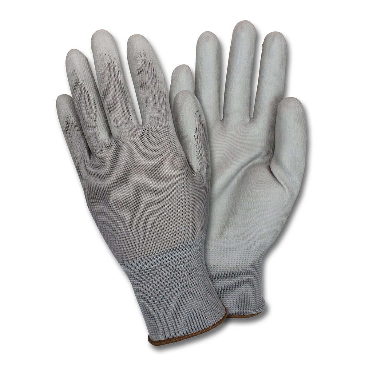 Safety Zone® Foam Coated Knit Gloves, Gray/Gray, Med, 12 Pairs (SZNGNPUMDGY)