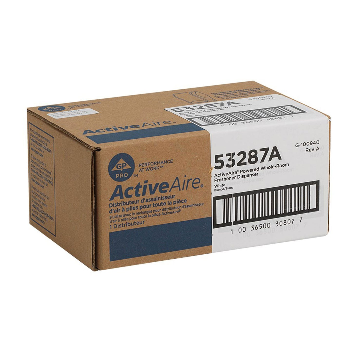 ActiveAire ActiveAire Powered Whole-Room Freshener Dispenser, 4.38" x 4" x 7.81'', White (GPC53287A)