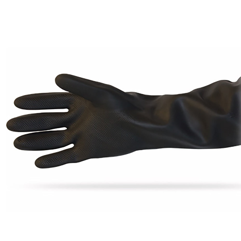 Safety Zone® Flock Lined Rubber 40 mil 16 in Gloves, Black, XL, 12 Pairs (SZNGRBU-XL-6T)