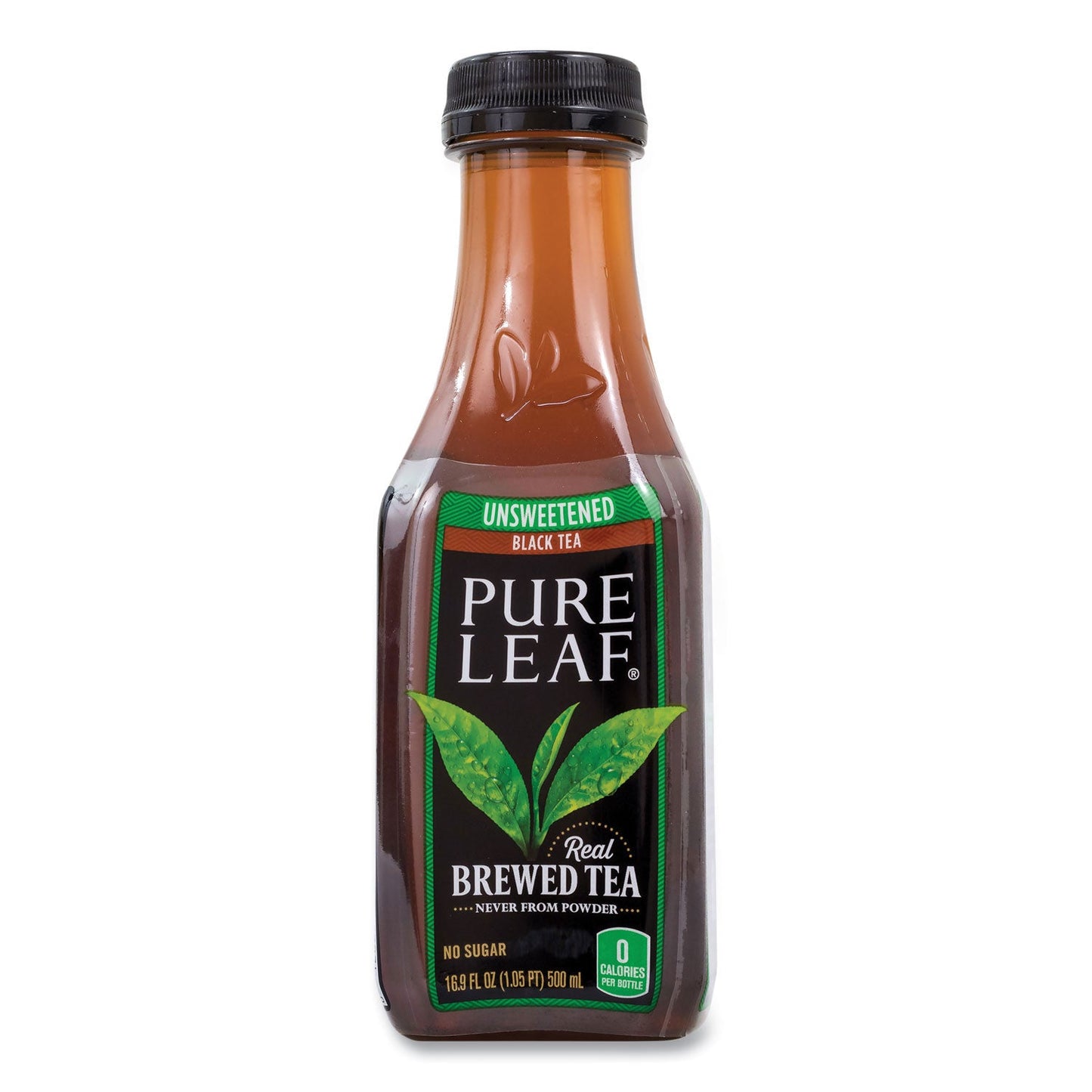 Lipton Pure Leaf Unsweetened Iced Black Tea, 16.9 oz Bottle, 18/Carton (GRR22002027)