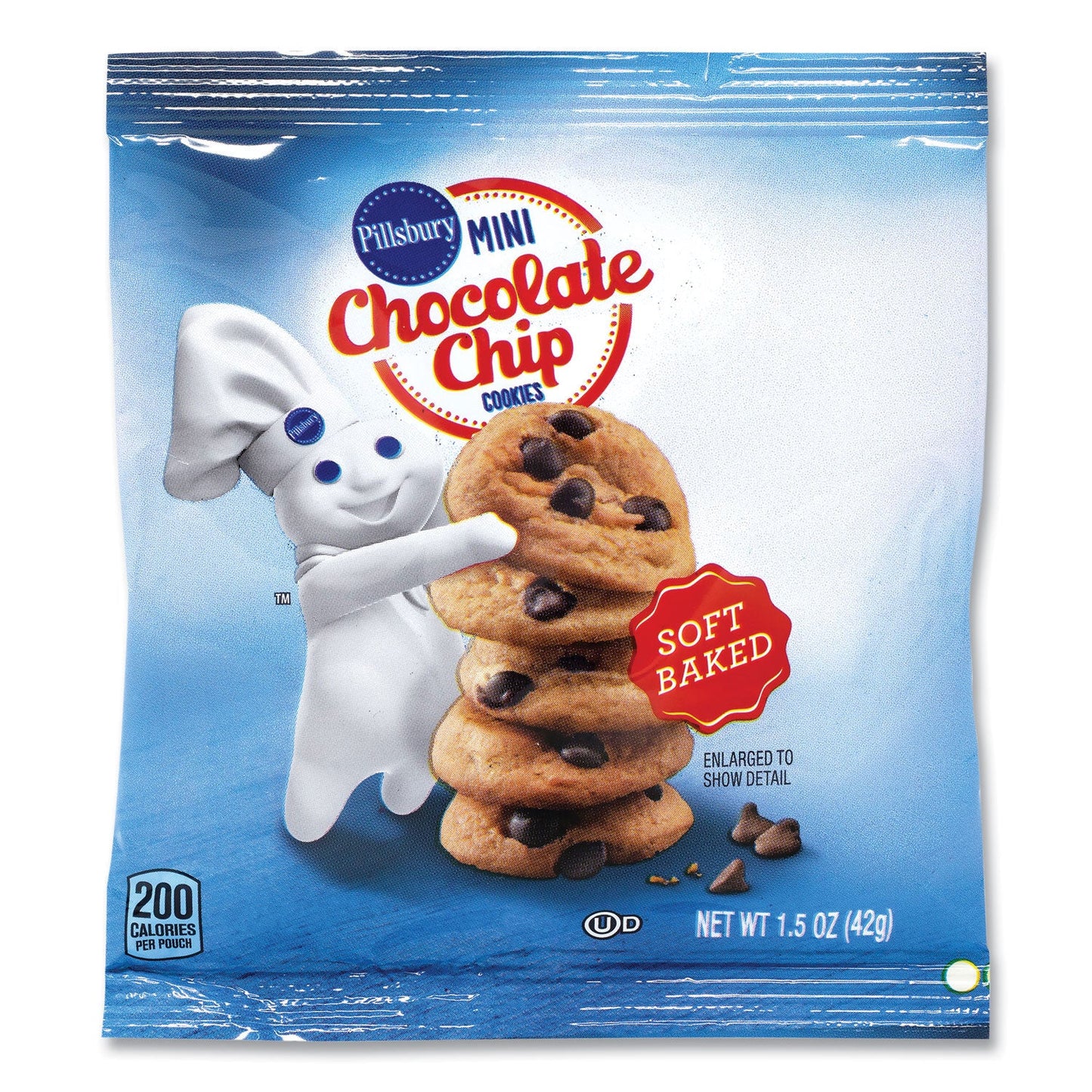 Pillsbury Soft Baked Mini Chocolate Chip Cookies, 1.5 oz Pouch, 28/Pack (GRR22002056)