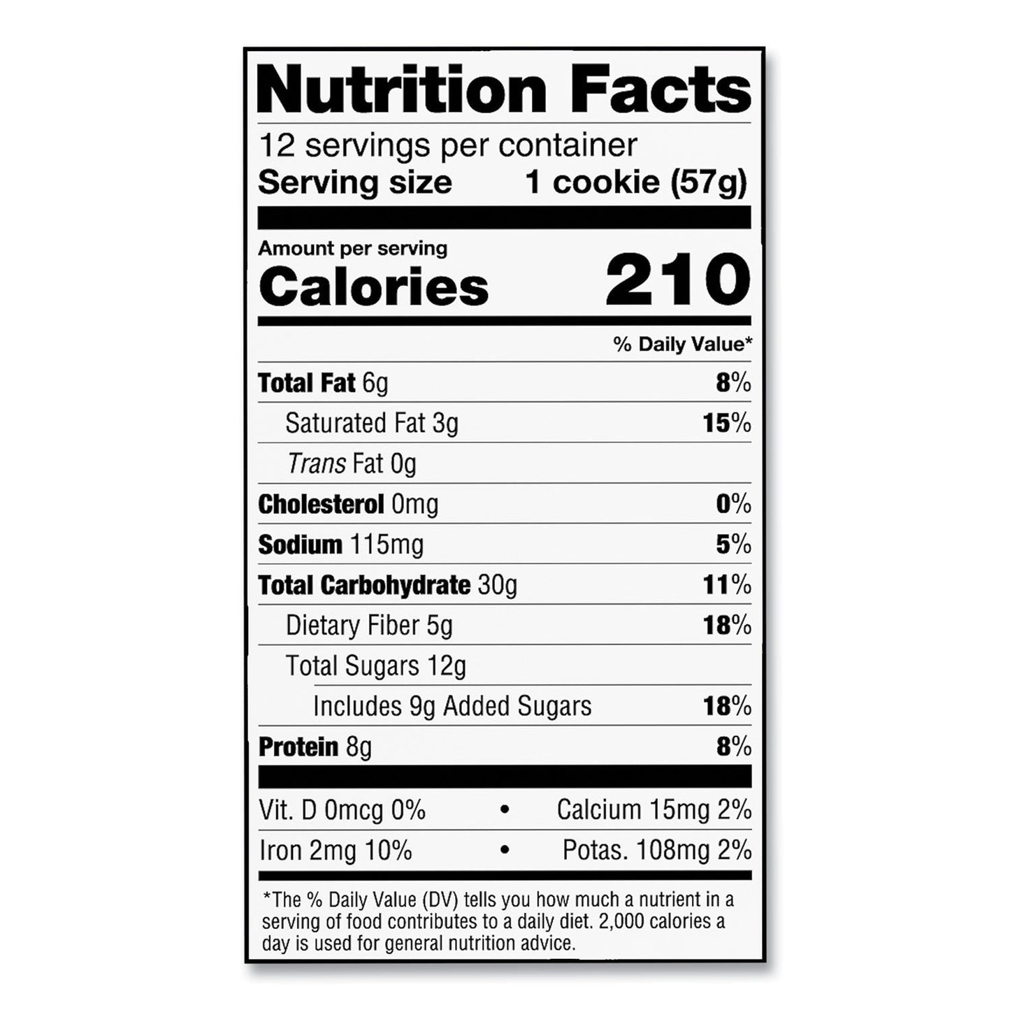 Lenny & Larry's Chocolate Chip Cookie, 2 oz Packet. 12/Pack (GRR22002081)