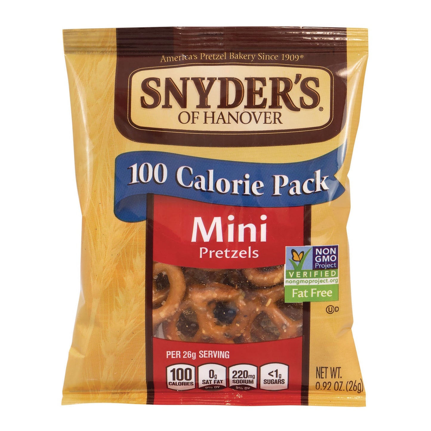 Snyder Manufacturing, Inc. Mini Pretzels. 0.92 oz Pack, 36 Packs/Box, 2 Boxes/Carton (GRR60004087)