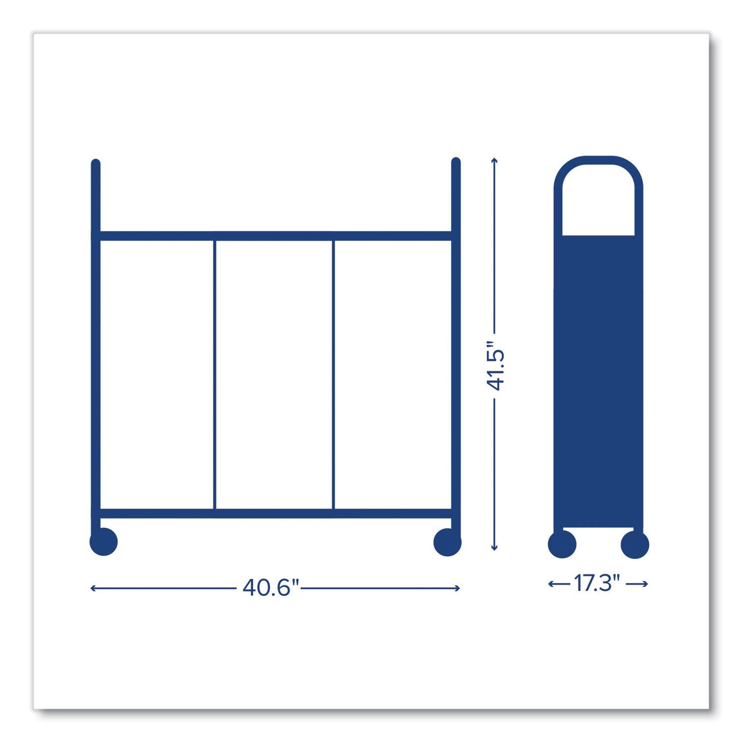 Gratnells Callero Plus Flat Shelf Trolley, Metal, 4 Shelves, 40.6" x 17.3" x 41.5", Silver (GTSSSET0644)