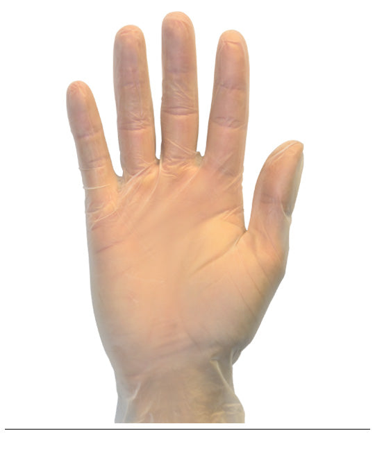 Safety Zone® Vinyl Powdered 2.5 mil Gloves, Clear, Sm, Case of 1000 (SZNGVDR-SM-HH)