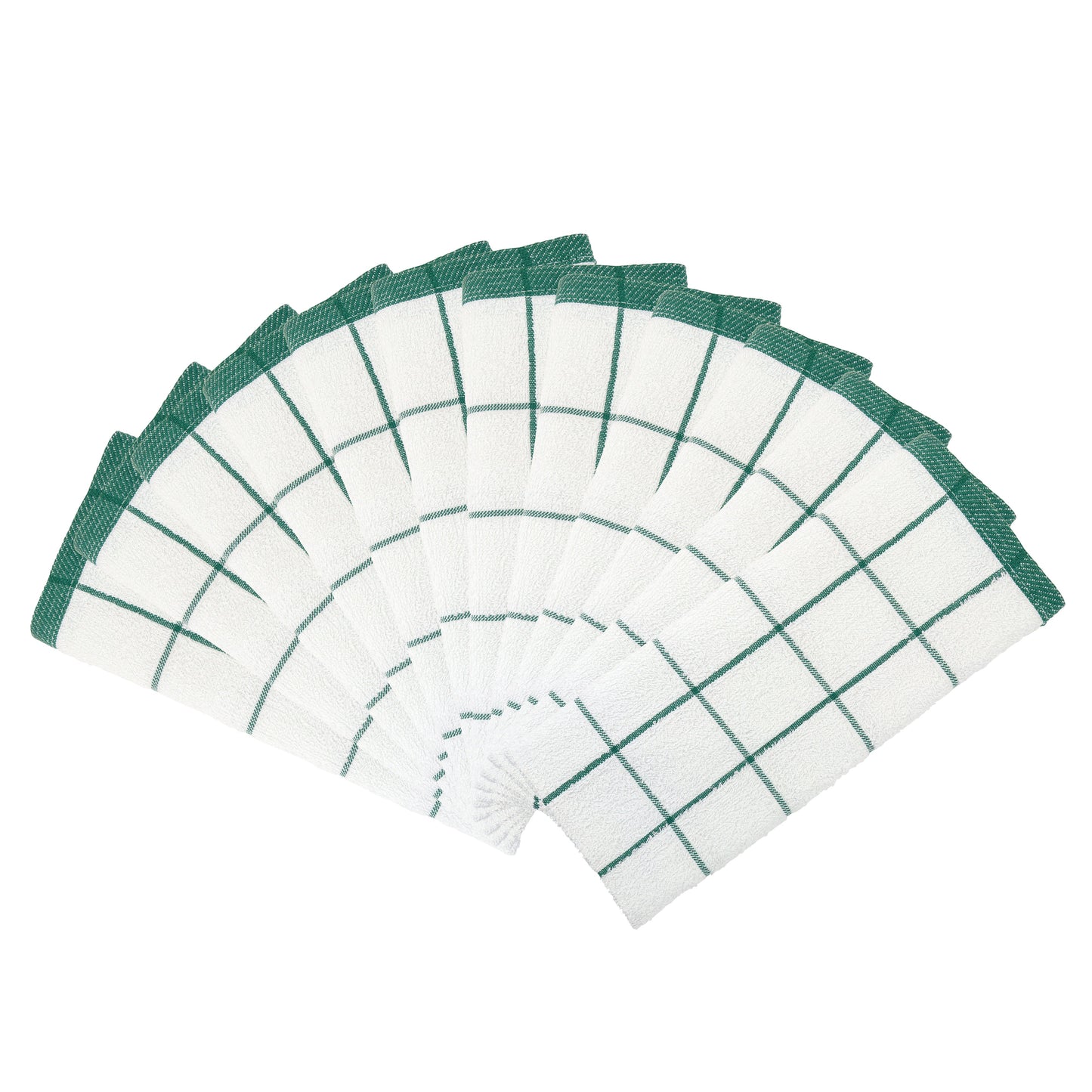 Arkwright Home Cooks Linen Kitchen Towel 15x25 Green (12/Pack) (P-KT-GREEN)