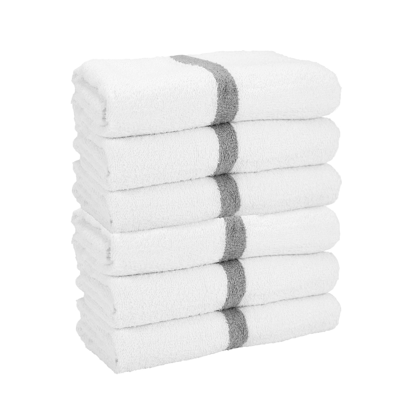 Arkwright Home Power Gym Bath Towel 22x44 Gray (6/Pack) (PNP-PWR-2244-6GYCS)