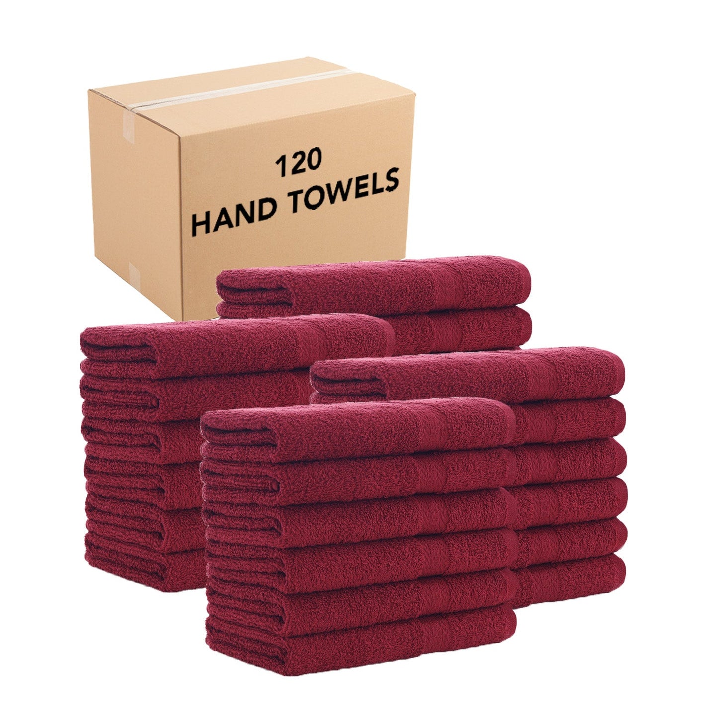 Hospeco® True Color Hand Towel 16x27 Burgundy, 120/Case (HOSHAND-BURGUNDY)