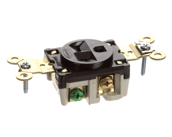 Hubbell Lighting 5461 Sgl Wall Receptacle Wdyrc (HBL5461)