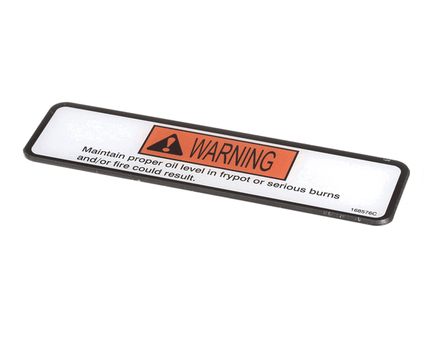 Henny Penny 168576 Label-Danger Shortening-Evol (HEN168576)