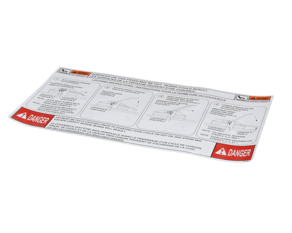 Henny Penny 35792 Label-Lid Instruction Eng/Fre (HEN35792)