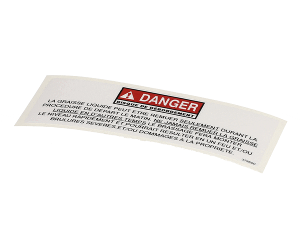 Henny Penny 37989 Label-Danger Stirring Fre (HEN37989)