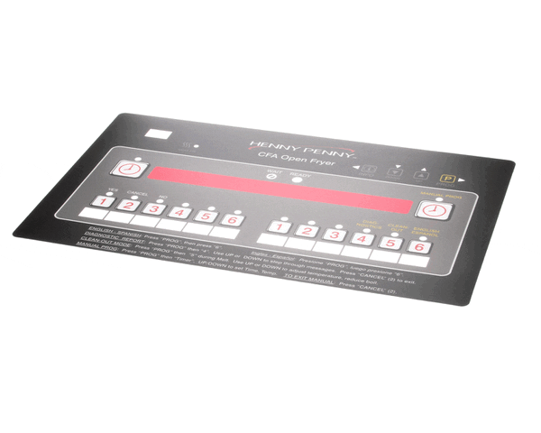 Henny Penny 61575 Decal-Cfa 12 Button Control (HEN61575)