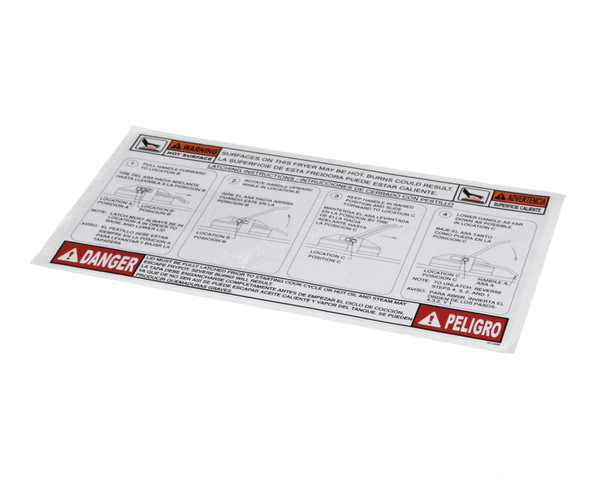 Henny Penny 67329 Lid Instruction Label (HEN67329)